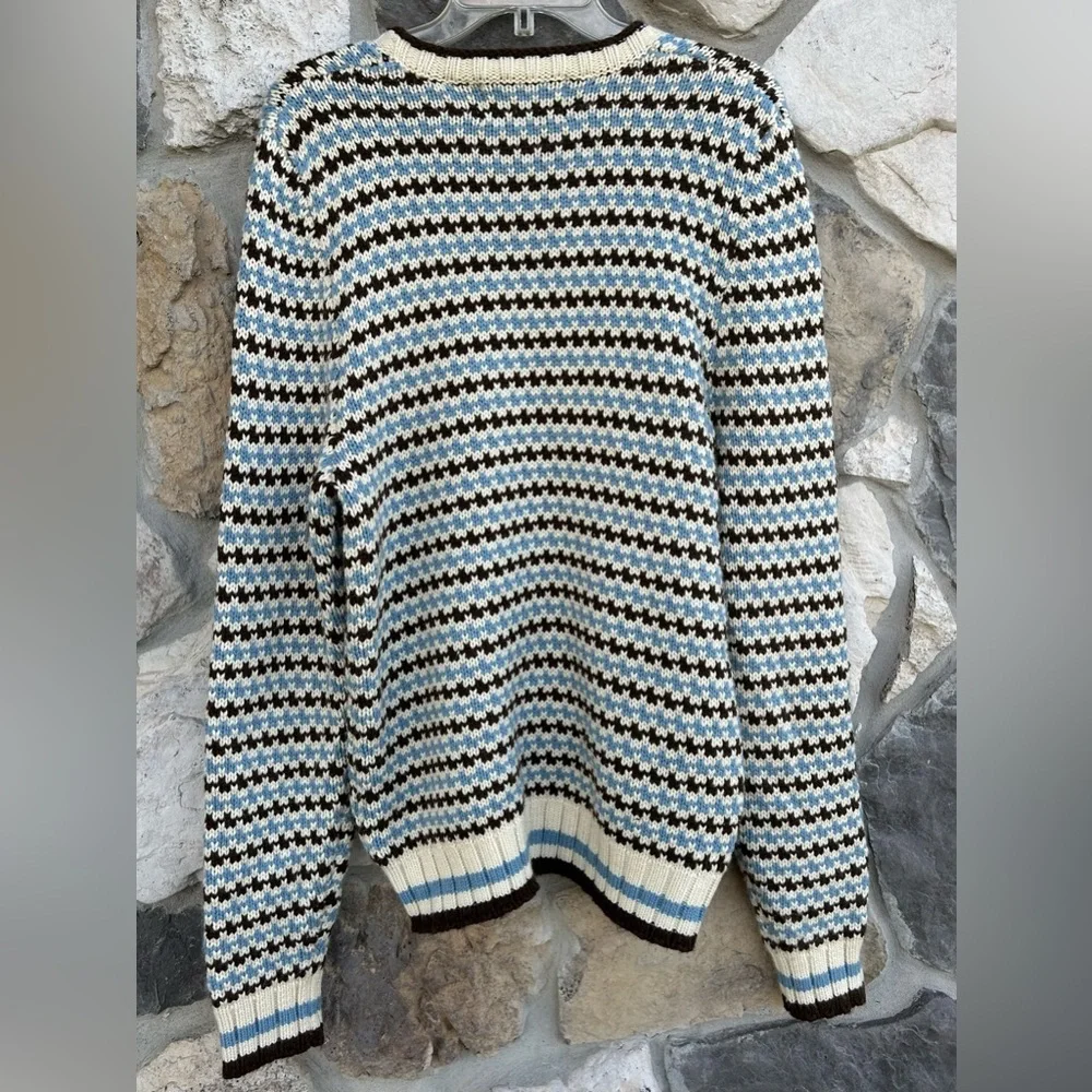 Y2K Hollister Sweater Size L Fair Isle Knit Retro Chunky Preppy Ski Lodge Jumper
